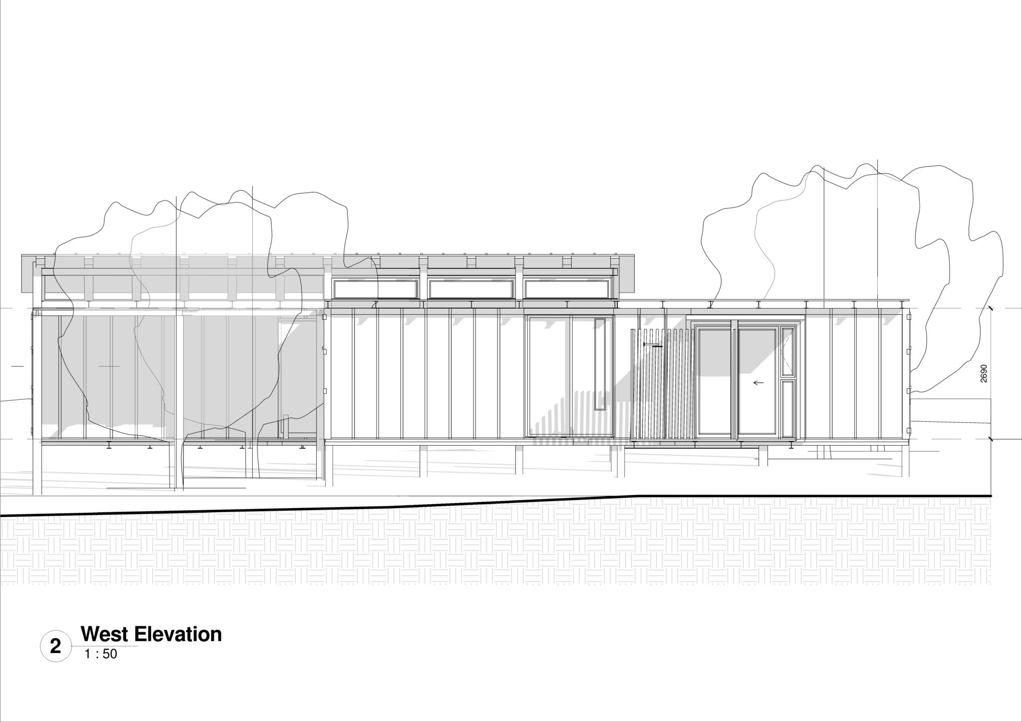 Container Houses_West Elevation